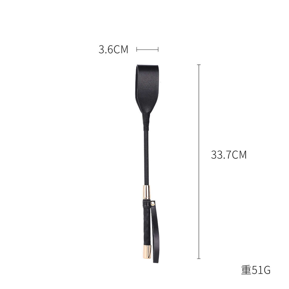 Sex toys SM props punishment leather racket SP tool black long pole teaching whip alternative torture equipment adult products hair replacement