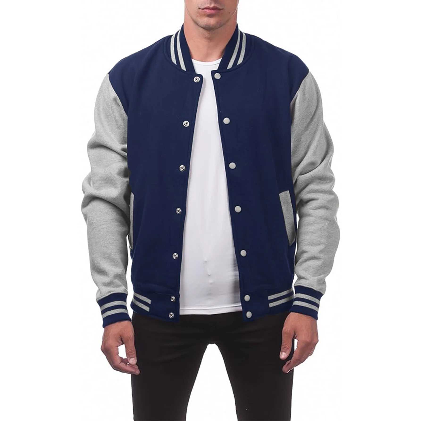 The new fall mens long sleeve baseball uniform windproof bicycle jacket solid zipper casual jacket M240921
