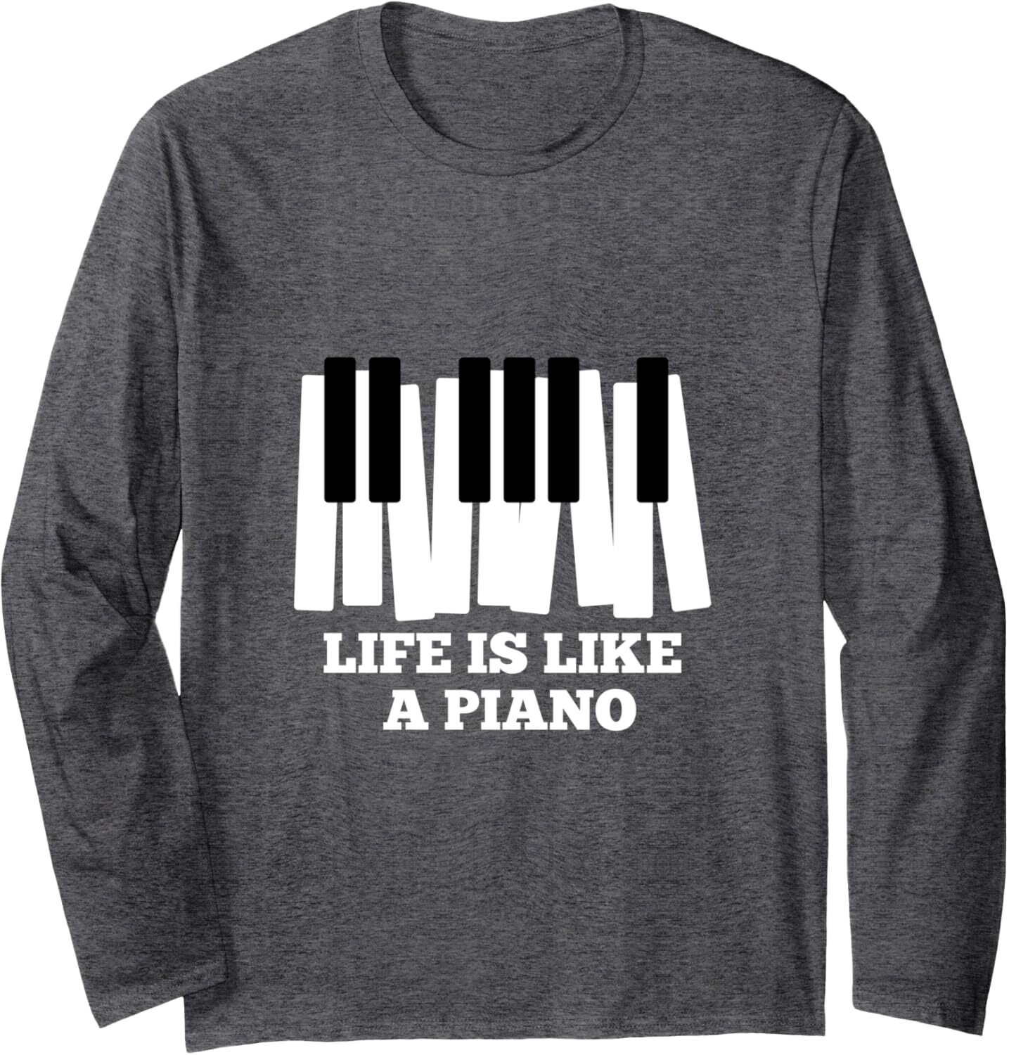 Long Sleeve Shirts for Men sweatshirt Life Is Like A Piano Musician Piano Player Gift Long Sleeve Tee Streetwear Casual tops clothes