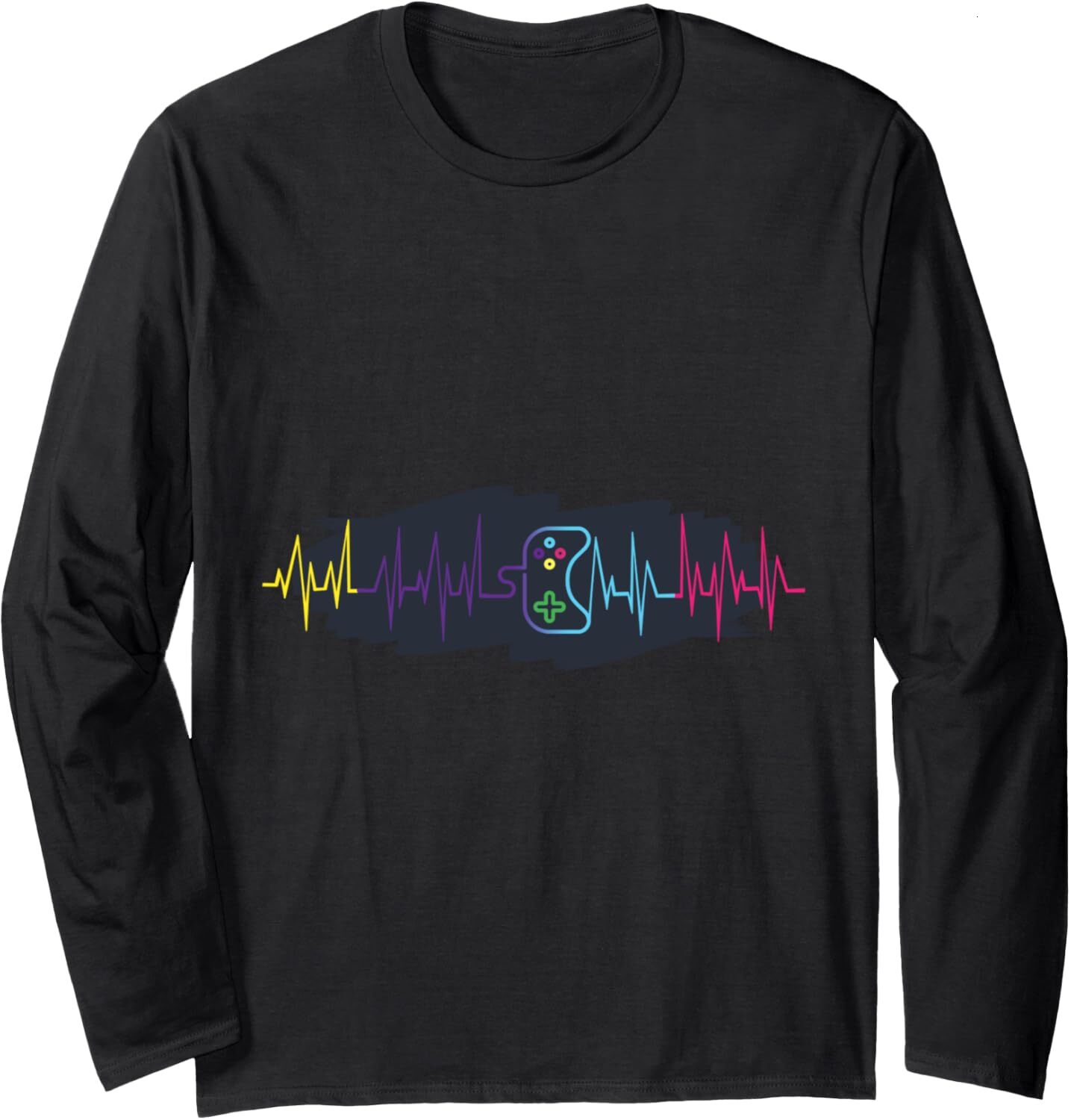 Long Sleeve Shirts for Men sweatshirt Video Games Heartbeat, Gaming Style Funny Gamer Gift Long Sleeve Tee Streetwear Casual tops clothes