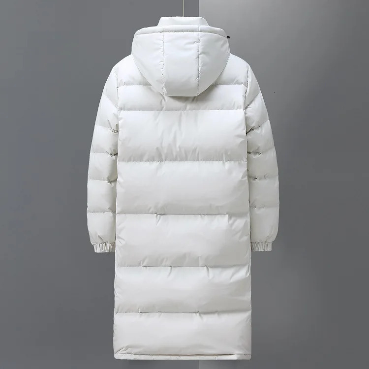 Mens Long Jacket High-Quality Male Thicked Warm Parkas Outdoor White Duck Down Hooded Jackets Men Winter Coats
