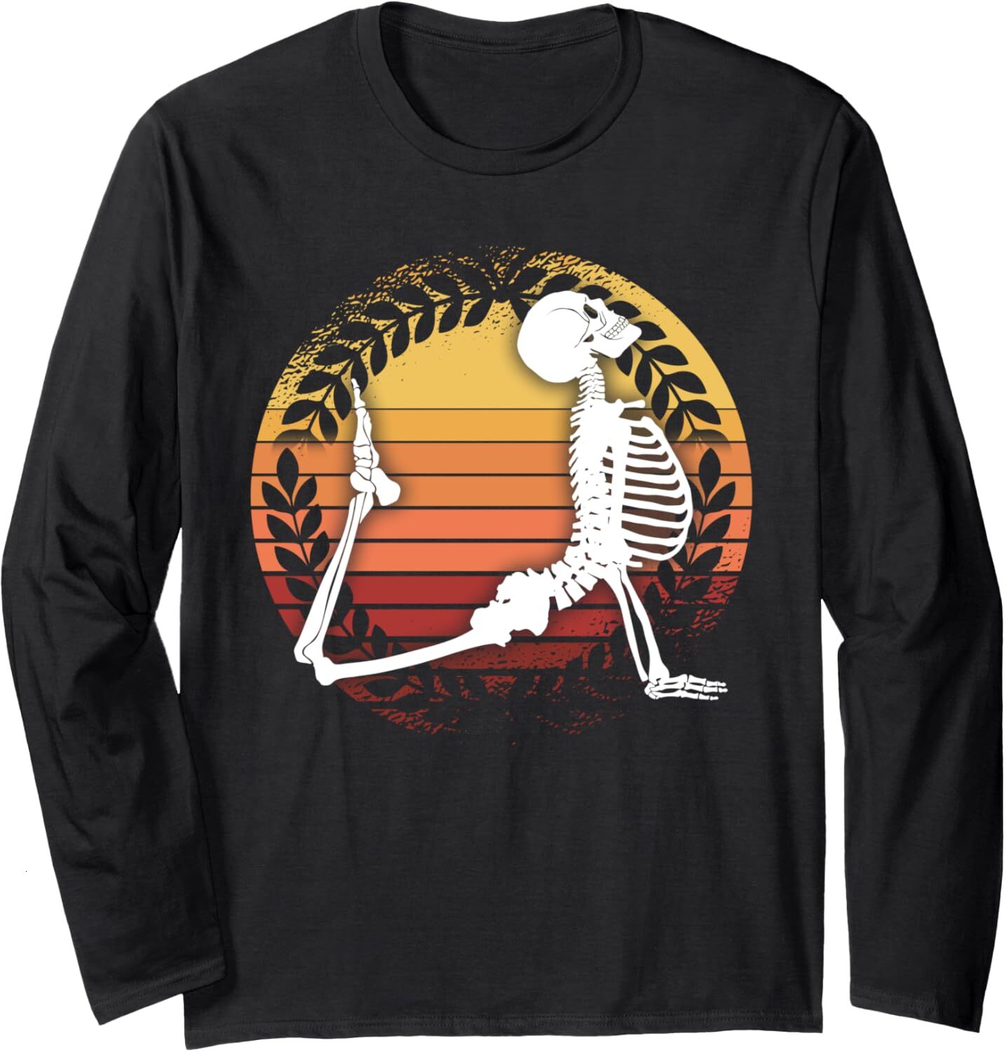 Long Sleeve Shirts for Men sweatshirt Vintage Skeleton Make Yoga Upward Facing Dog Pose Yogi Gift Long Sleeve Tee Streetwear Casual tops clothes fashi