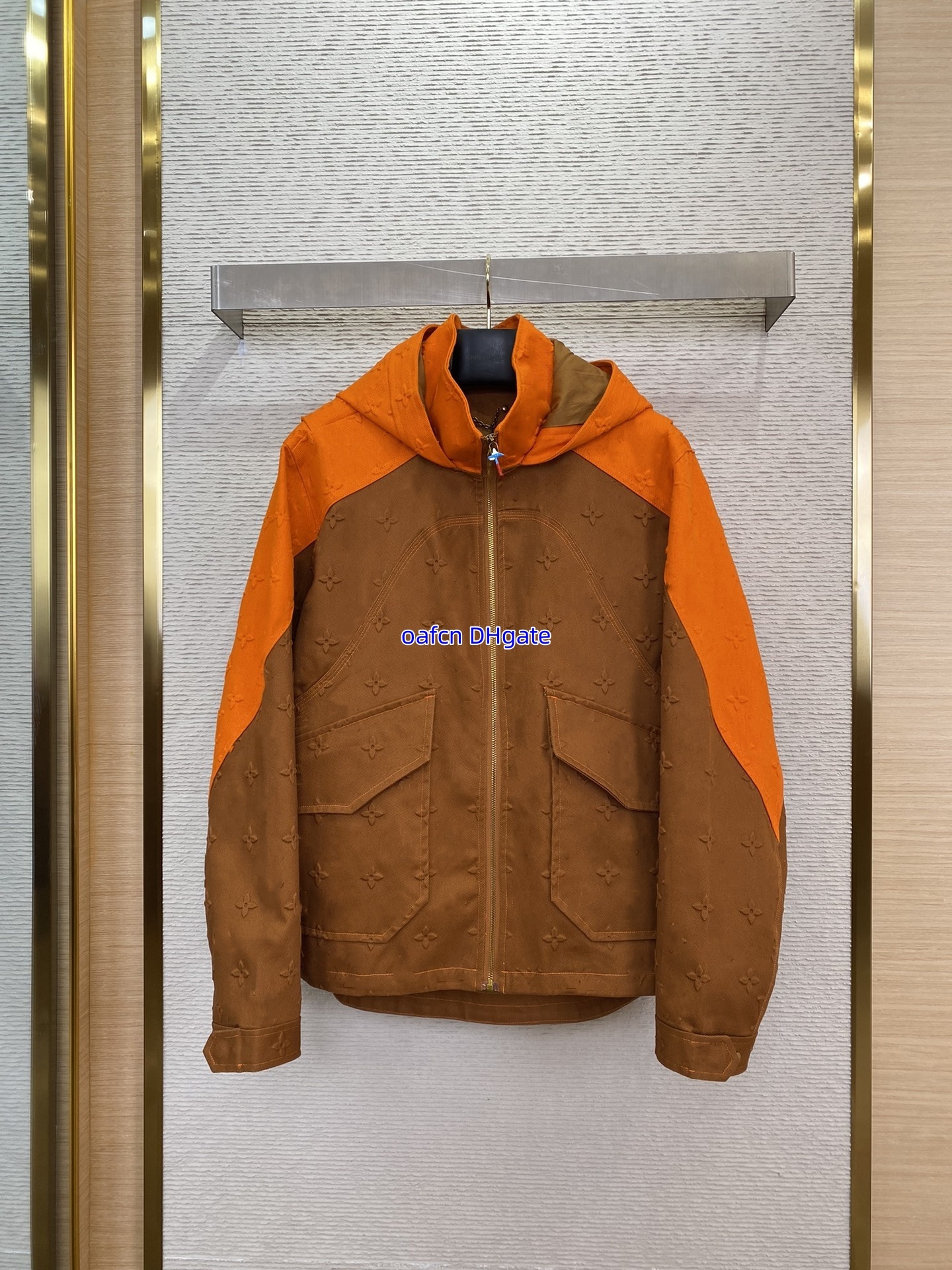 24SS early autumn Italian double men's designer denim jacket purple jeans letter print couple casual street men and women monogram pattern embossed denim jacket 6638