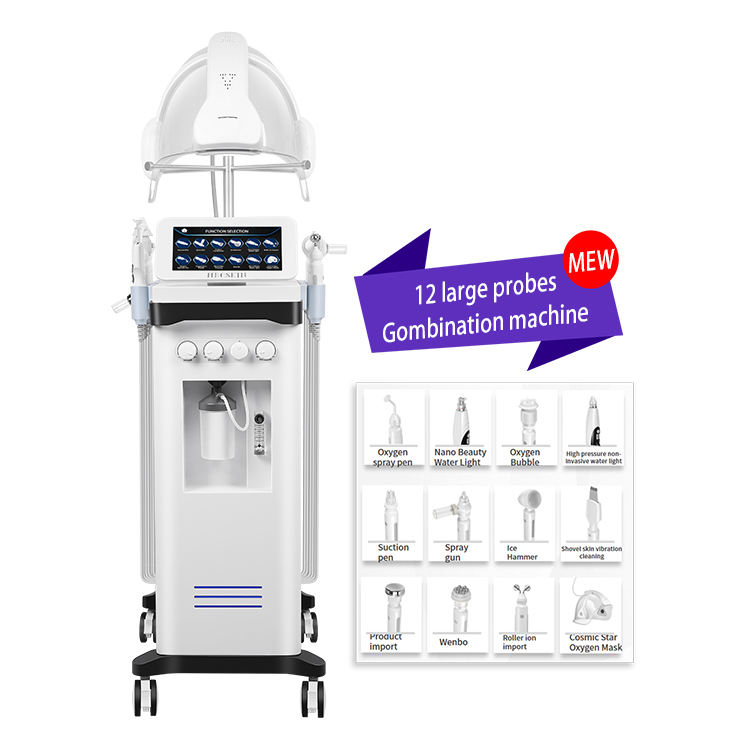 UV Lights PDT Acne LED Facial Care AntiAging Collagen Hydro oxygen spray mask aqua peel O2toDerm LED Dome oxygen Machine
