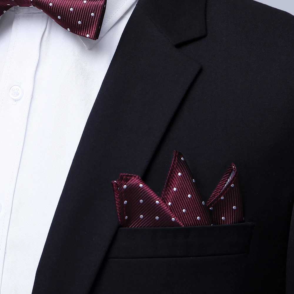 Tailor Smith Men Handkerchief Luxury 100% Silk Woven Jacquard Floral Dot Checked Man Pocket Square Business Wedding Dress HankyX240921
