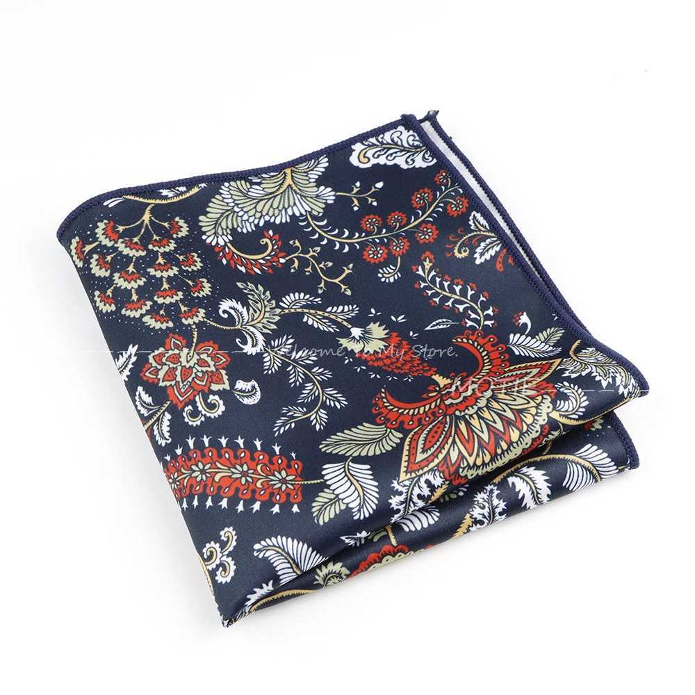 Newest Polyester Hankies Beautiful Floral Pocket Square Handkerchief Casual Narrow Lovers Day Wedding Daily Wear Suit AccessoryX240921