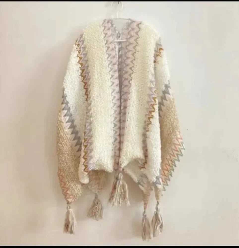 Casual Knitted Open Collar Shawl Womens Jacket Clothing Bag Fashion Shawl Elegant Winter Raincoat Coat Womens Sweater Parachute W240921