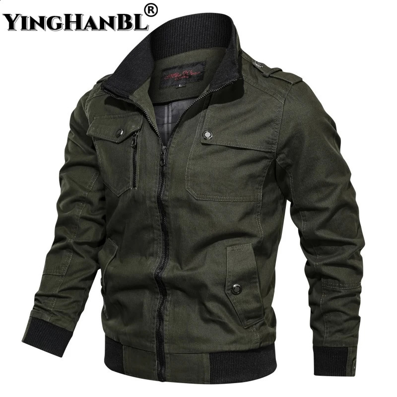 Army Mens Bomber Jackets Spring Autumn Military Jacket Cargo Flight Outwear Male Clothes Men Cotton Windbreaker Pilot Coat 240911