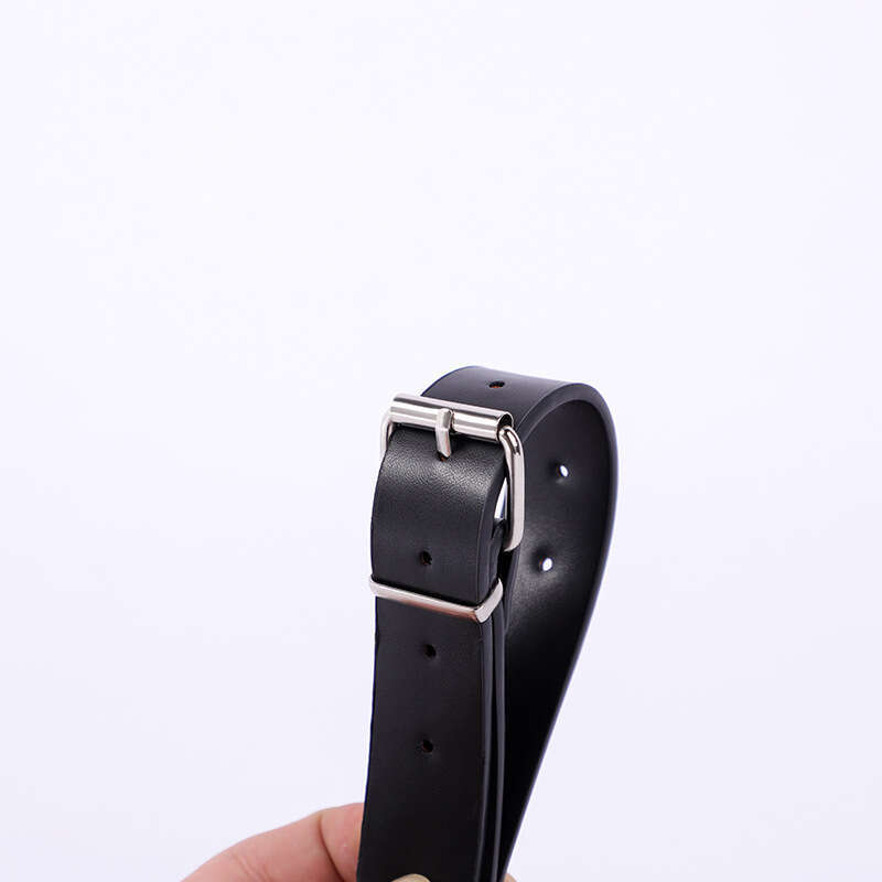 SM Prop Love Hanging Ring Sex Collar Black Leather Female Slave Training Traction Collar Neck Cover Adult Products