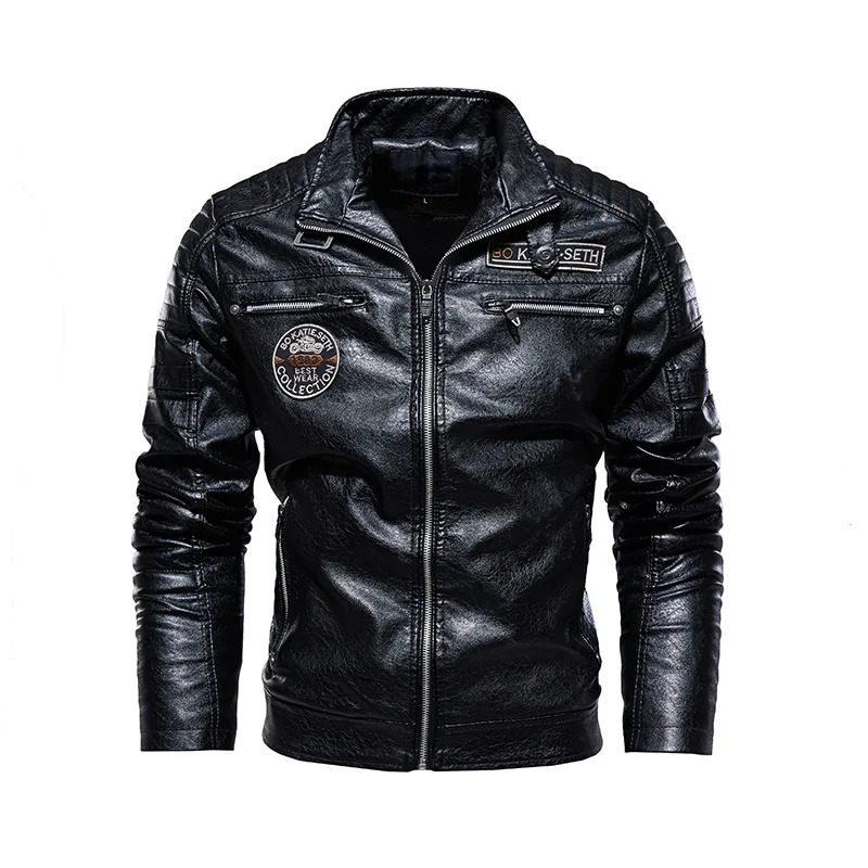 Removable Fur Collar Windbreaker Ropa De Hombre Slim Coat 2024 Jacket Men Winter Fleece Motorcycle Leather