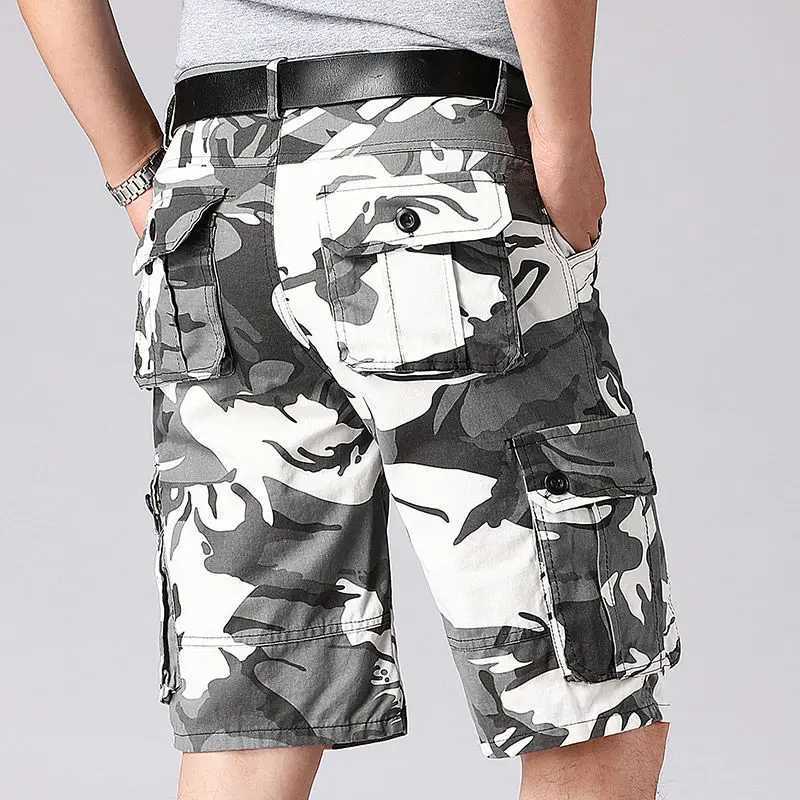 Big Size Military Men Camouflage Cargo Shorts Summer New Y2k Vintage Baggy Outdoor Sports Casual Knee Lenght Tactical Pants 44X240921