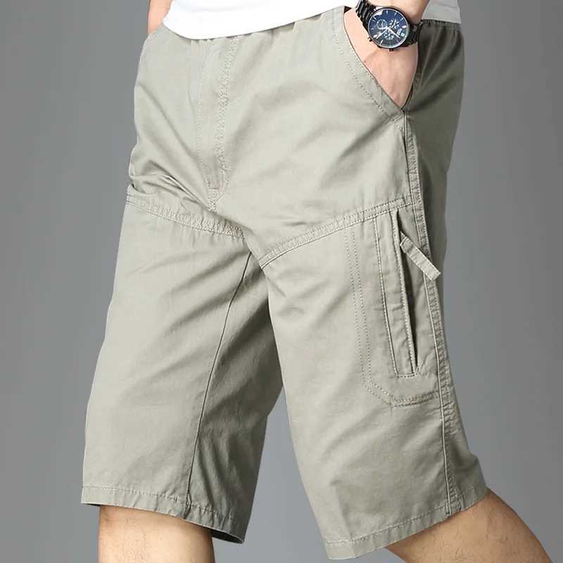 Summer Trend Cargo Shorts Mens Fashion Vintage Knee Length Gym Short Homme Loose Military Side Pocket Pant Sweatpants Male NewX240921