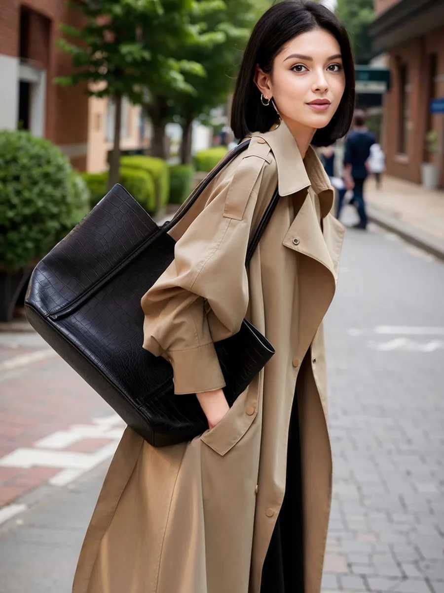 Black Windbreaker Women Mulberry Silk Heavenly Silk Coat Mid length 2024 Autumn New Comfortable Casual Loose Apricot WindbreakerX240921