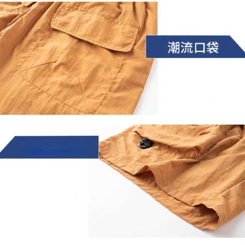 Men Cargo Multi Pocket Shorts Outdoor Loose Casual Cargo Elastic Waist Beach Short Breathable Quick-Drying Jogger Workout ShortsX240921