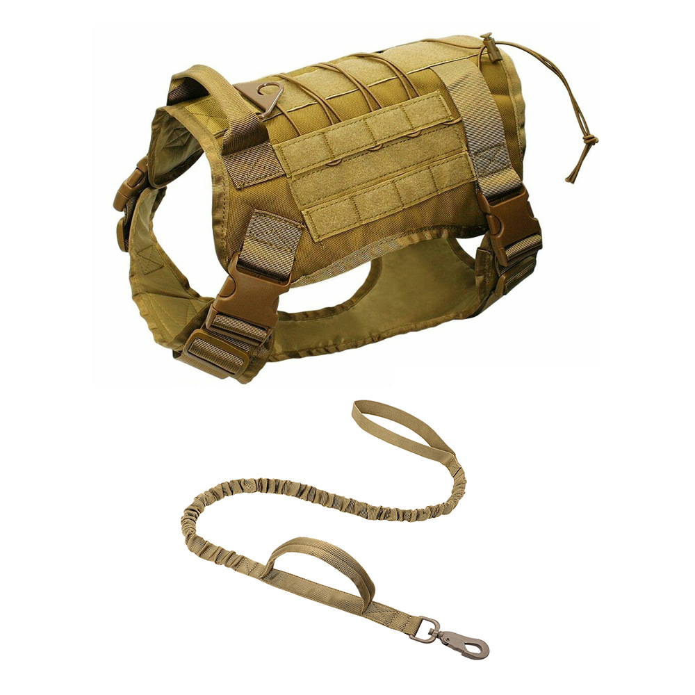 Halloween Outdoor dog tactical vest nylon camo waistcoat strap