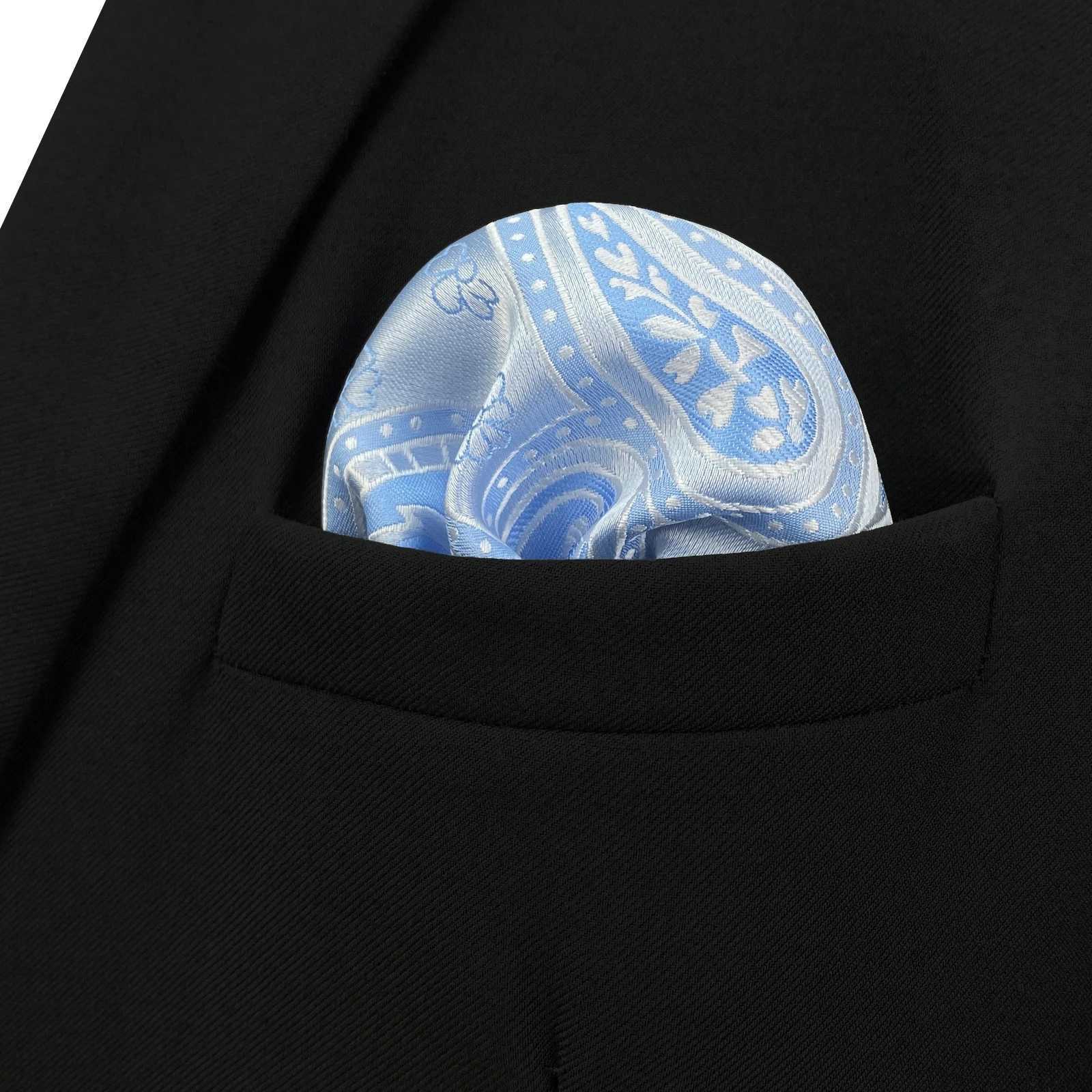 2024 New Colorful Mens Pocket Square Multicolor Dot Paisley Classic Wedding Silk Handkerchief Business Jacquard HankyX240921