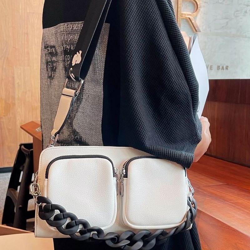 2024 New Fashionable Shoulder Bag For Women's Slant Body Small Chain Soft Leather Women's Bag Autumn/winter Design Sense Niche Crossbody Bag