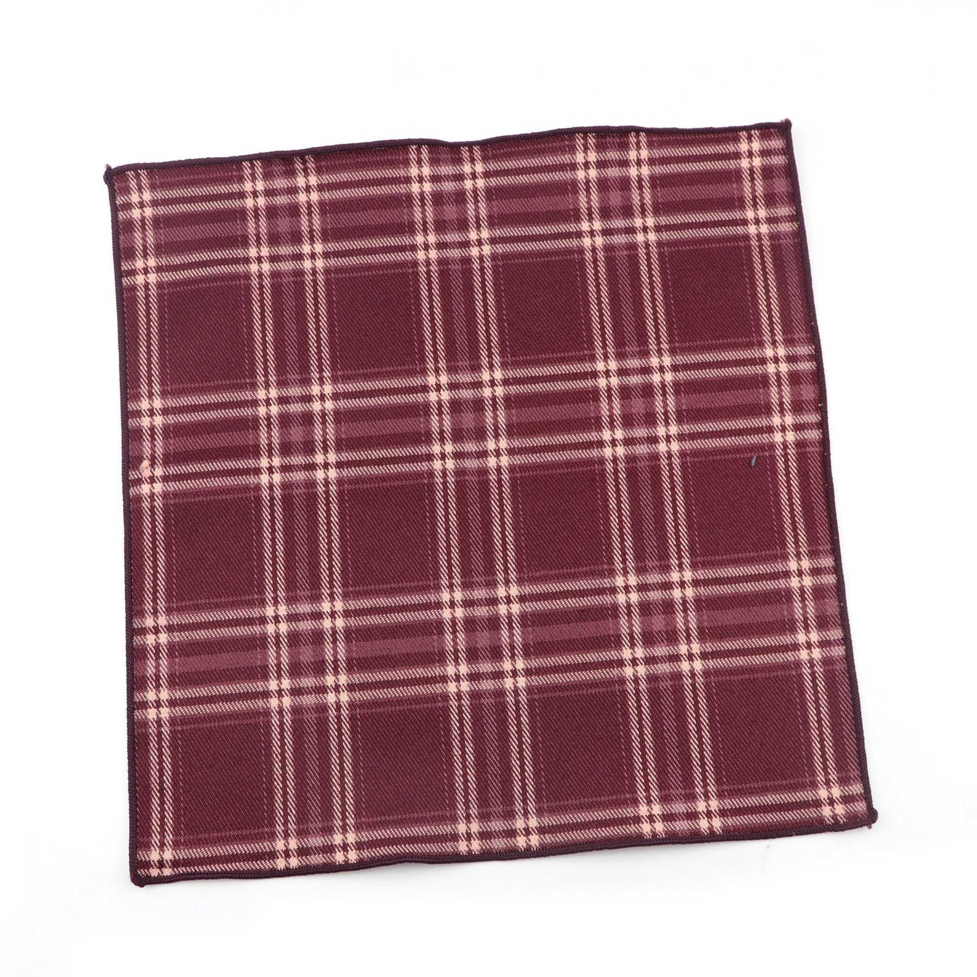 Striped Handkerchief Scarves Vintage Cotton Hankies Mens Pocket Square Handkerchiefs 23*23cm LengthX240921