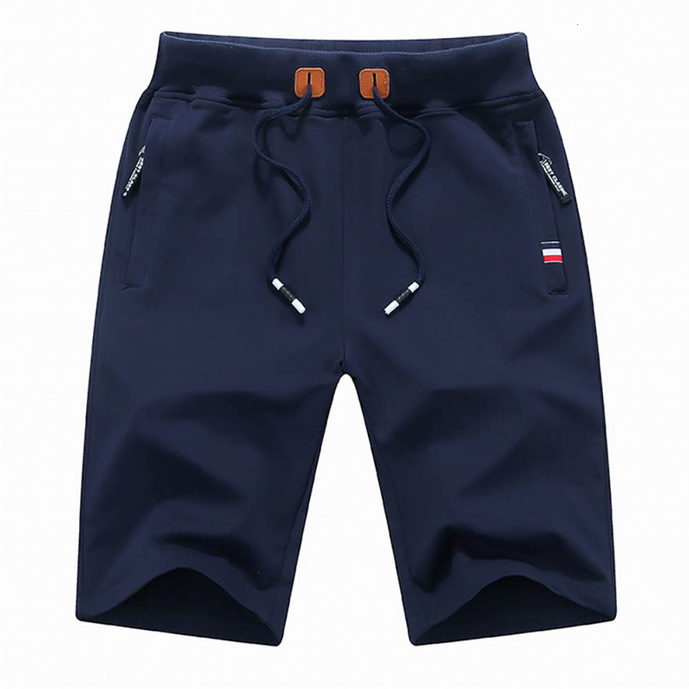 New Summer Male Fashion Casual Short Men's Solid Color Fiess Breathable Men Drawstring Shorts