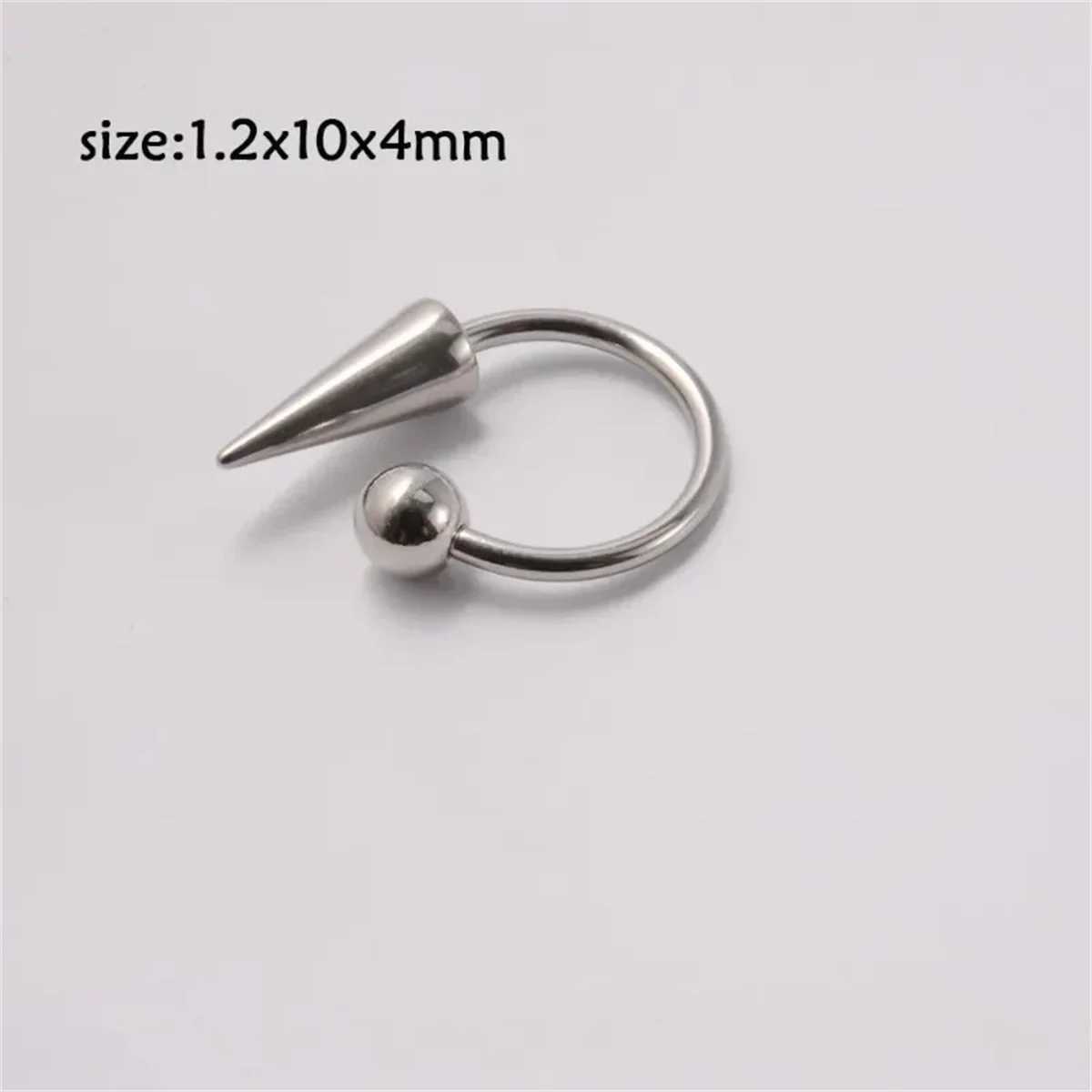 2Pcs 16G Simple Stainless Steel Piercing Lip RingFashion Lip Studs Gothic Piercing Lip Nose Ring Labret Body Piercing Jewelry Y240921