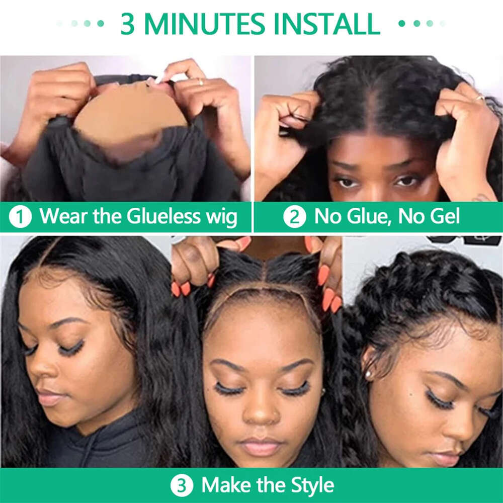 4x6 Water Wave Wig Ready To Wear Lace Closure Glueless Wigs Pre-Cut 30 Inch Brazilian Human Hair