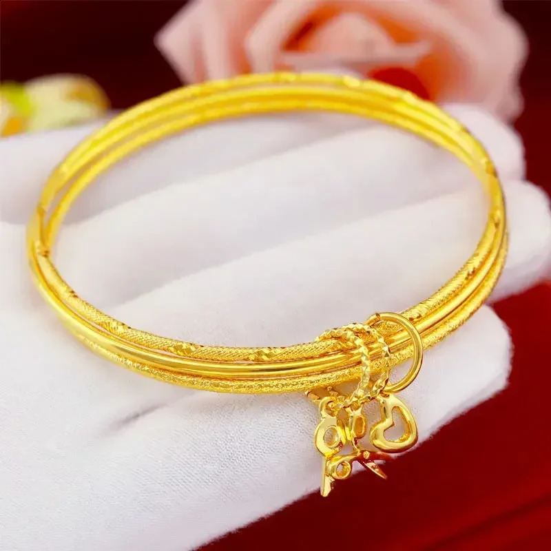The gold shop has 999 24K genuine bracelets three Life III girlfriend and that will not fade 240912