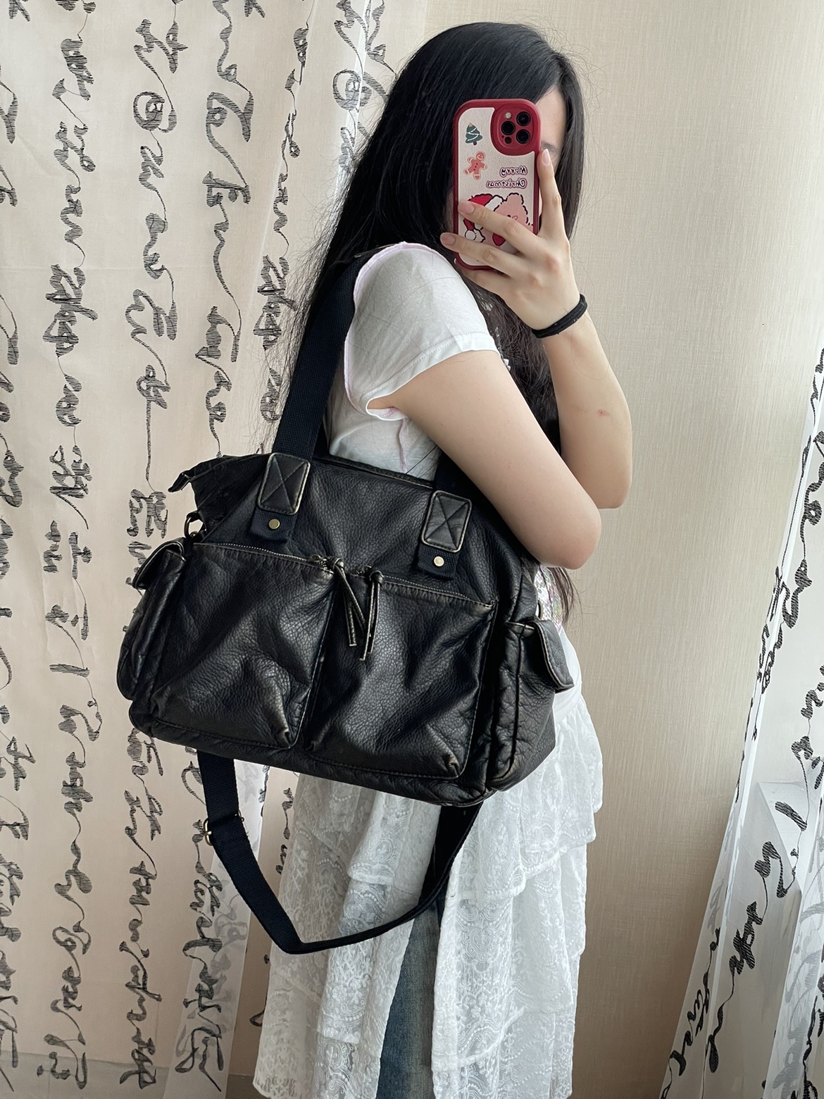 Y2k Gothic Lolita Punk Shoulder Bags Haruku Women Girl Large Capacity Versatile Handbags Underarm Bag Totes Female