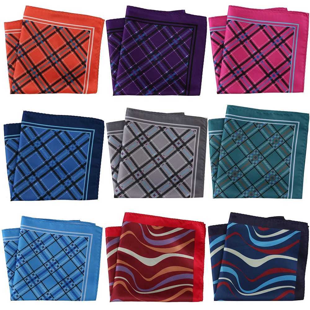 Tailor Smith New Arrival Big Size Suit Handkerchief Printing Soft Handkerchief Men Chest Towel Circle Wave Floral Plaid HankyX240921