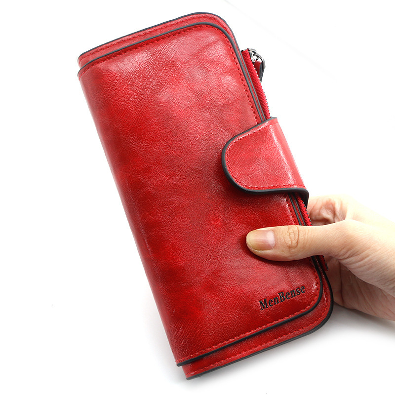 Fashionable Korean version personalized long wallet simple solid color zero wallet, women's handbag