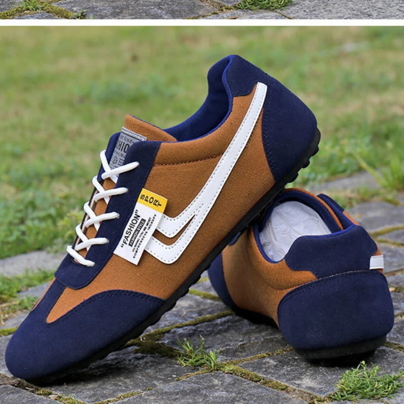Men Low-top Canvas Shoes Casual Breathable Sneakers Korean Style Autumn Lace Up Casual Non-slip Trainers Zapatillas Para Hombre 240914