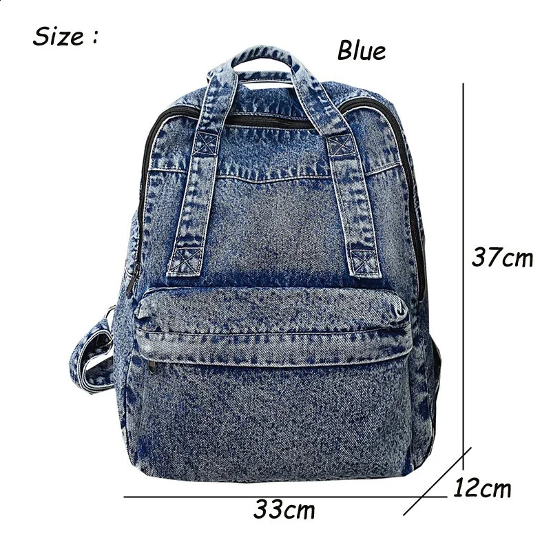 Cowboy backpack for men and women casual large capacity laptop bag college student fashionable blue travel Borsa 240919