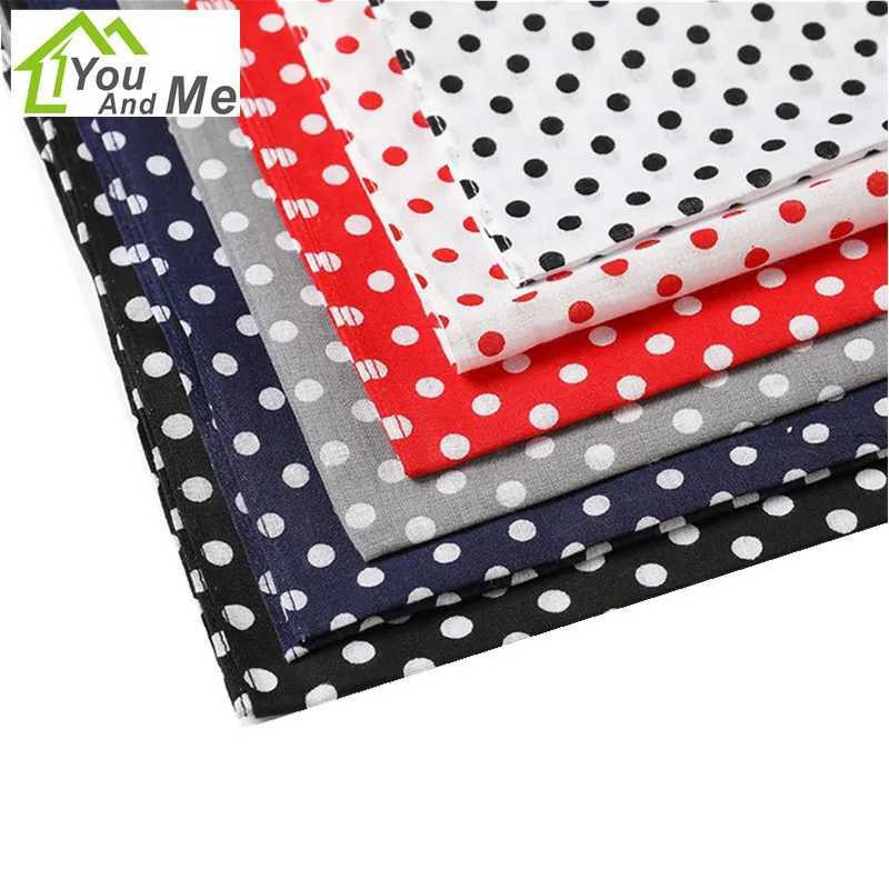 3Pcs 50x50cm 100% pure cotton retro polka dot printed headband for men and women helmsman square Bandanas tea party discount W240921