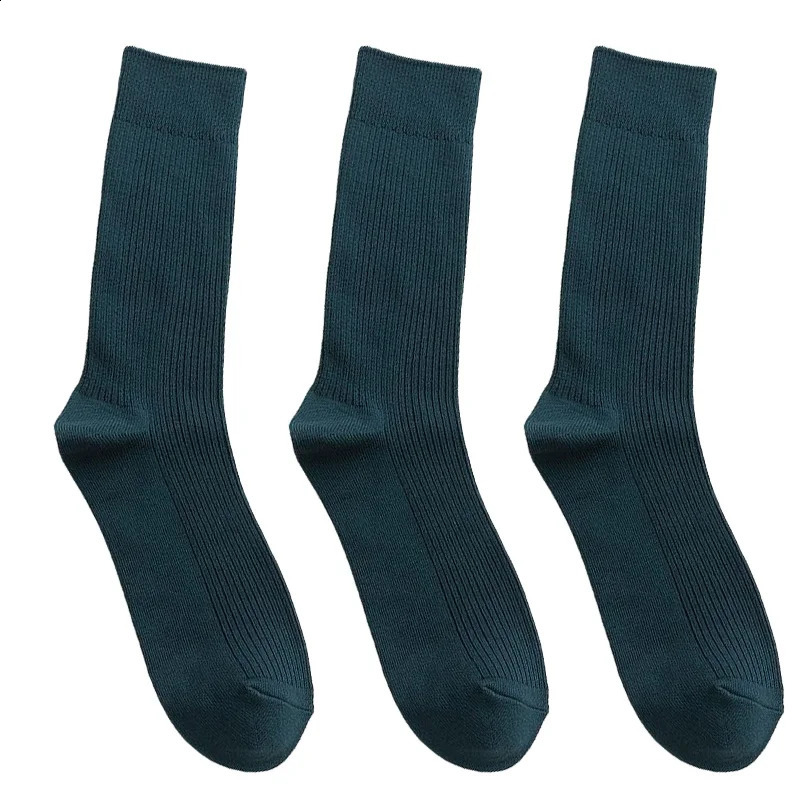 3 pairs of mens cotton socks fashionable casual black Harajuku retro long socks business socks mens gift Plus size 39-46 240921