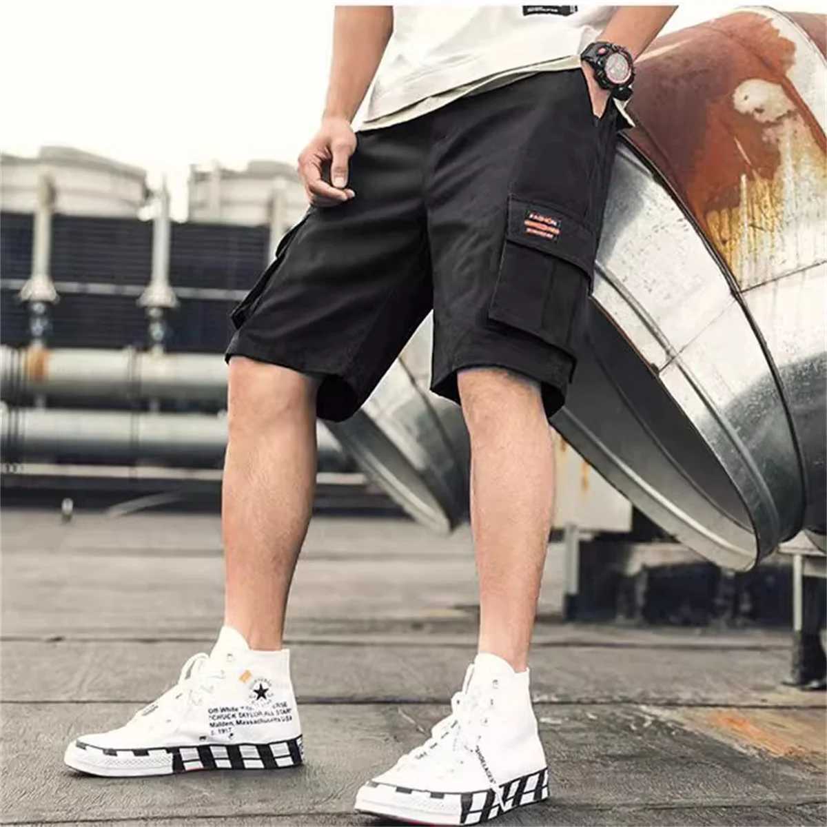 Cool Cargo Shorts for Men and Women Summer Jacquard Shorts Casual Loose Fashion Instagram Outdoor Sports Pants Beach PantsX240921