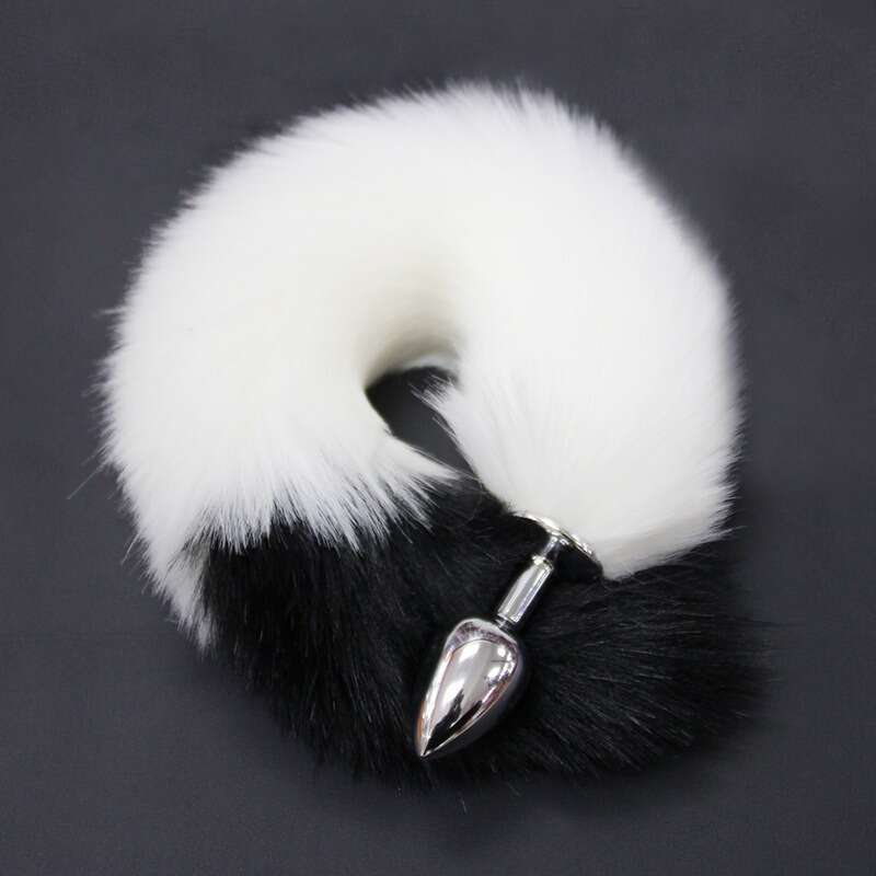 SM Sex Toys Double Color Tail Anal Plug Metal Anal Plug Adult Products Female SM Alternative Toys Masturbation Utensils