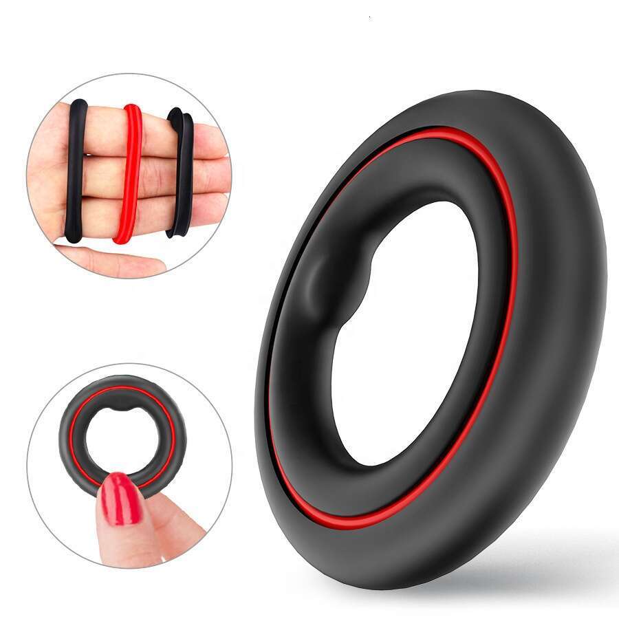 silicone penis ring men cock ring silicone triple flexible penis ring sex toys men adult men sex toys 3pcs