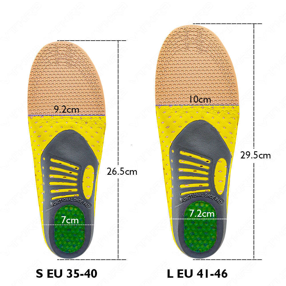 Krolik Orthotic Gel Insoles For Sneaker Orthopedic Flat Cushion Insert Arch Support Pad Foot Pain-relieving Man Women