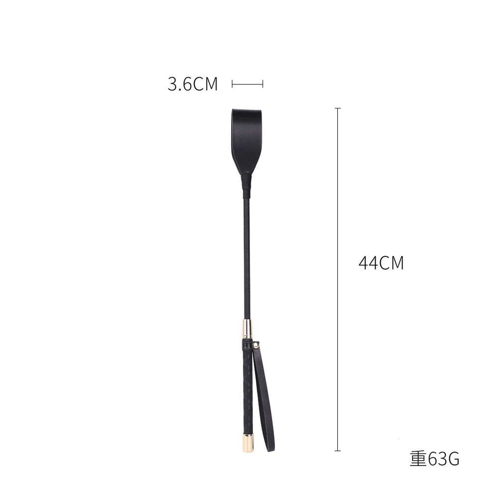 Sex toys SM props punishment leather racket SP tool black long pole teaching whip alternative torture equipment adult products hair replacement