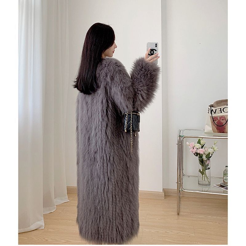 2024 Winter Imitation Hair Jacket Women Korean Version Of The New Faux Coat Fox Fur Long Outwear