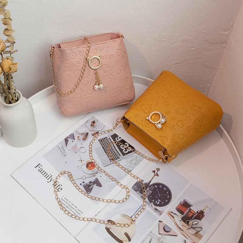 Printed Bucket Bag Designer Crossbody Bag Ladies Small Bag Fresh Sweet Shoulder Bag Chain Handbag Classic Fashion Bags DPD2409211