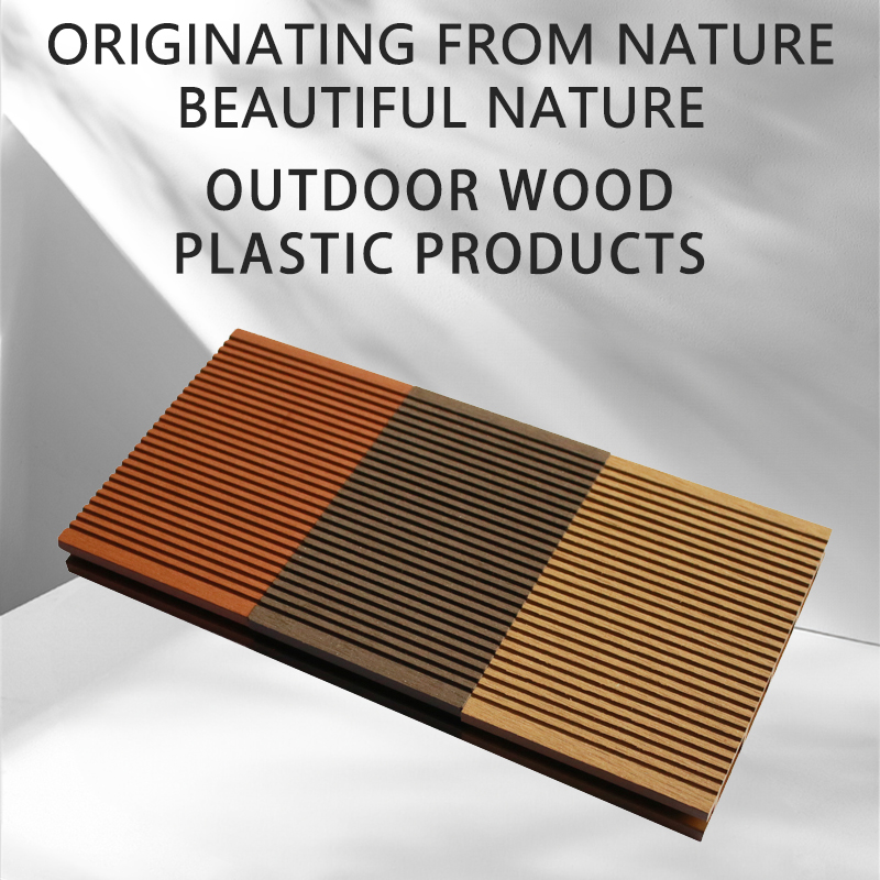 Square hole plastic wood flooring, outdoor terrace garden balcony anti-corrosion wooden fence courtyard room wood plastic flooring co extruded
