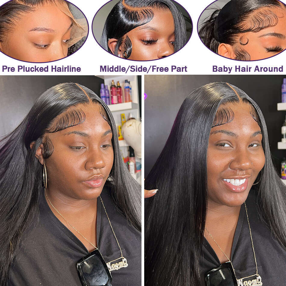 Bone Straight Front Wigs 13x4 13x6 Glueless Cheap Human Hair No Glue 4x6 5x5 Lace Closure Wig 180 Density