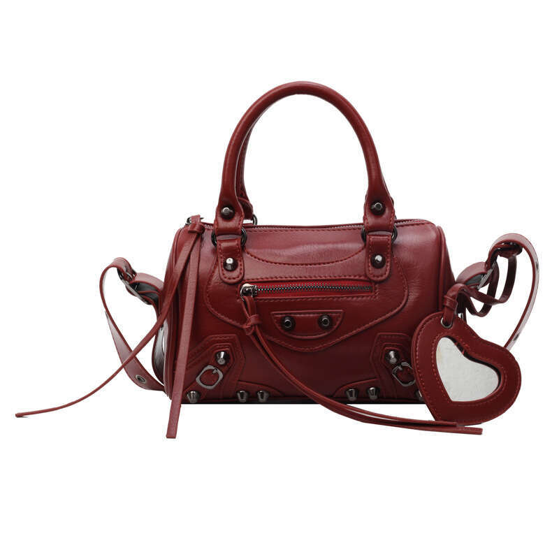 Trendy Cool Motorcycle For Women New Fashionable And Popular Handheld Pink Pillow Wide Strap Single Shoulder Crossbody Bag