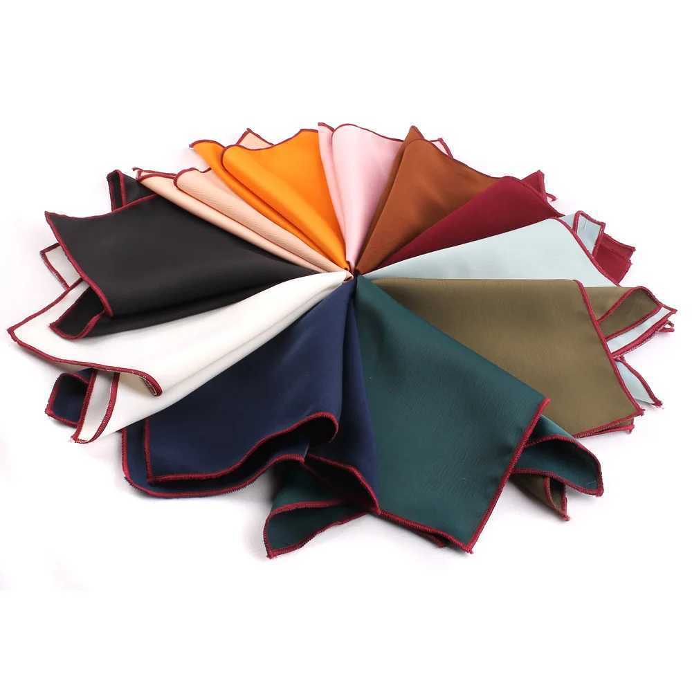 Satin solid pocket square suitable for women multi-color Kerchief mens handle wedding square handle W240921