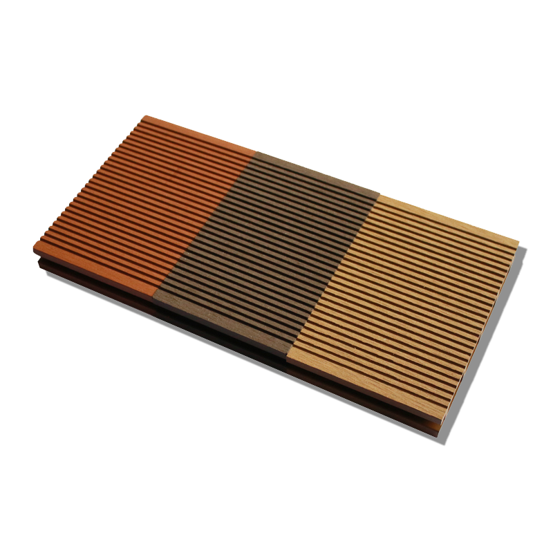 Square hole plastic wood flooring, outdoor terrace garden balcony anti-corrosion wooden fence courtyard room wood plastic flooring co extruded