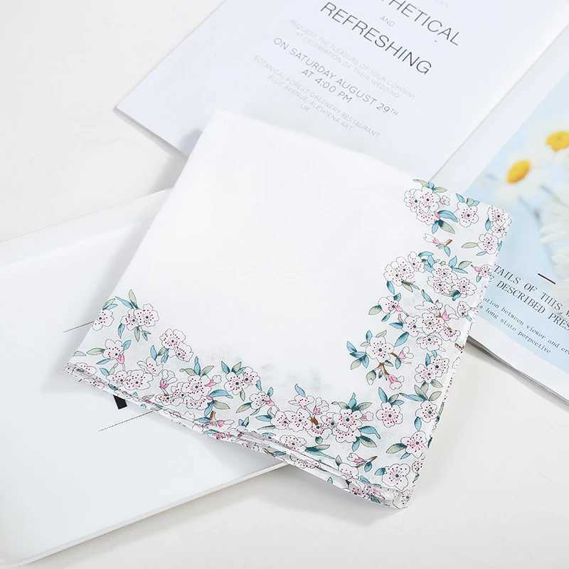 Popular floral printed womens handkerchiefs womens handkerchiefs childrens handkerchiefs kitchen towels Christmas gifts W240921