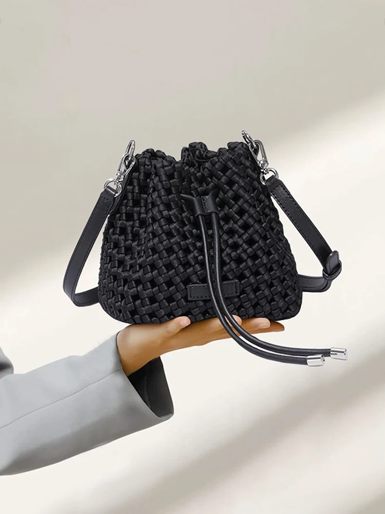 Designer Hollow Handbag Bags Original Women Bag TLXT High Quality Hand Woven Bucket Bag Youth Women's Tote Crossbody Bag