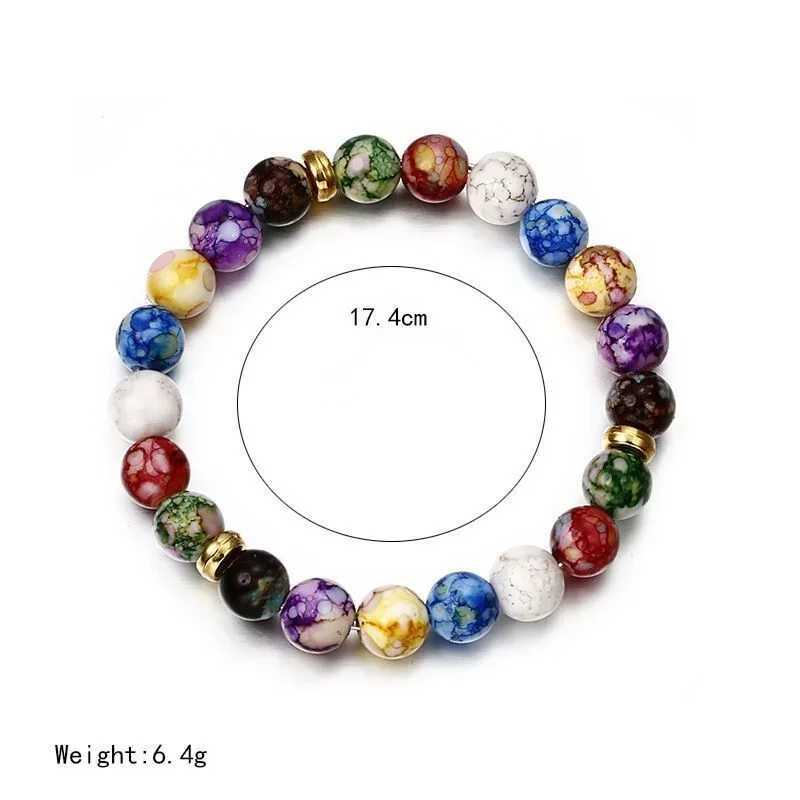 Classic 7 Chakra Beads Bracelet Natural Stone Black Rope Braided Yoga Reiki Healing Balance Bracelets Bangles Meditation GiftsX240921