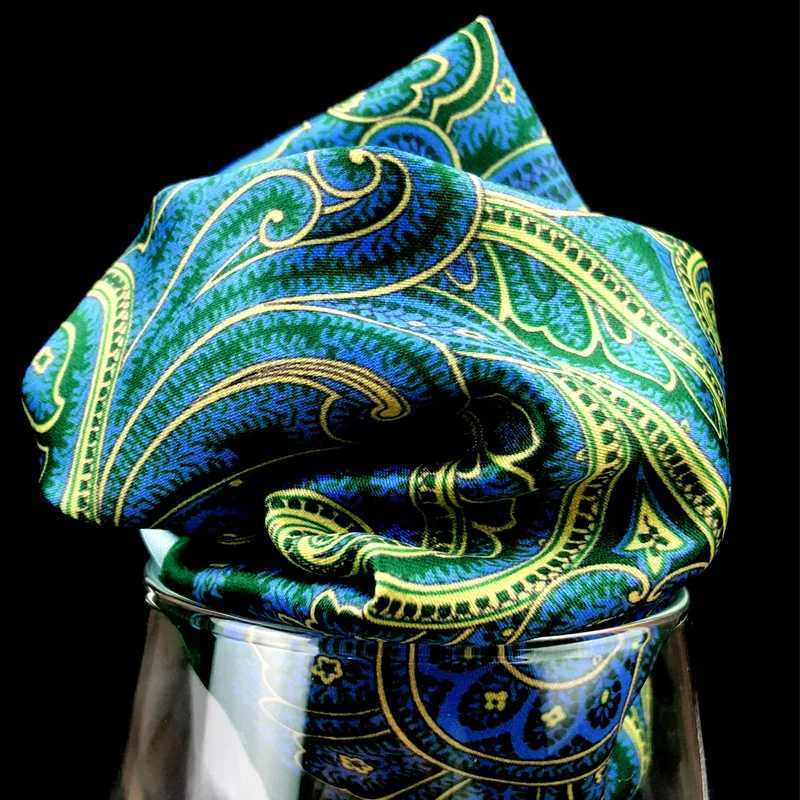 Mens set pocket corset towel 23 * 23CM handheld chief print small square retro British Korean dress Hanki W240921