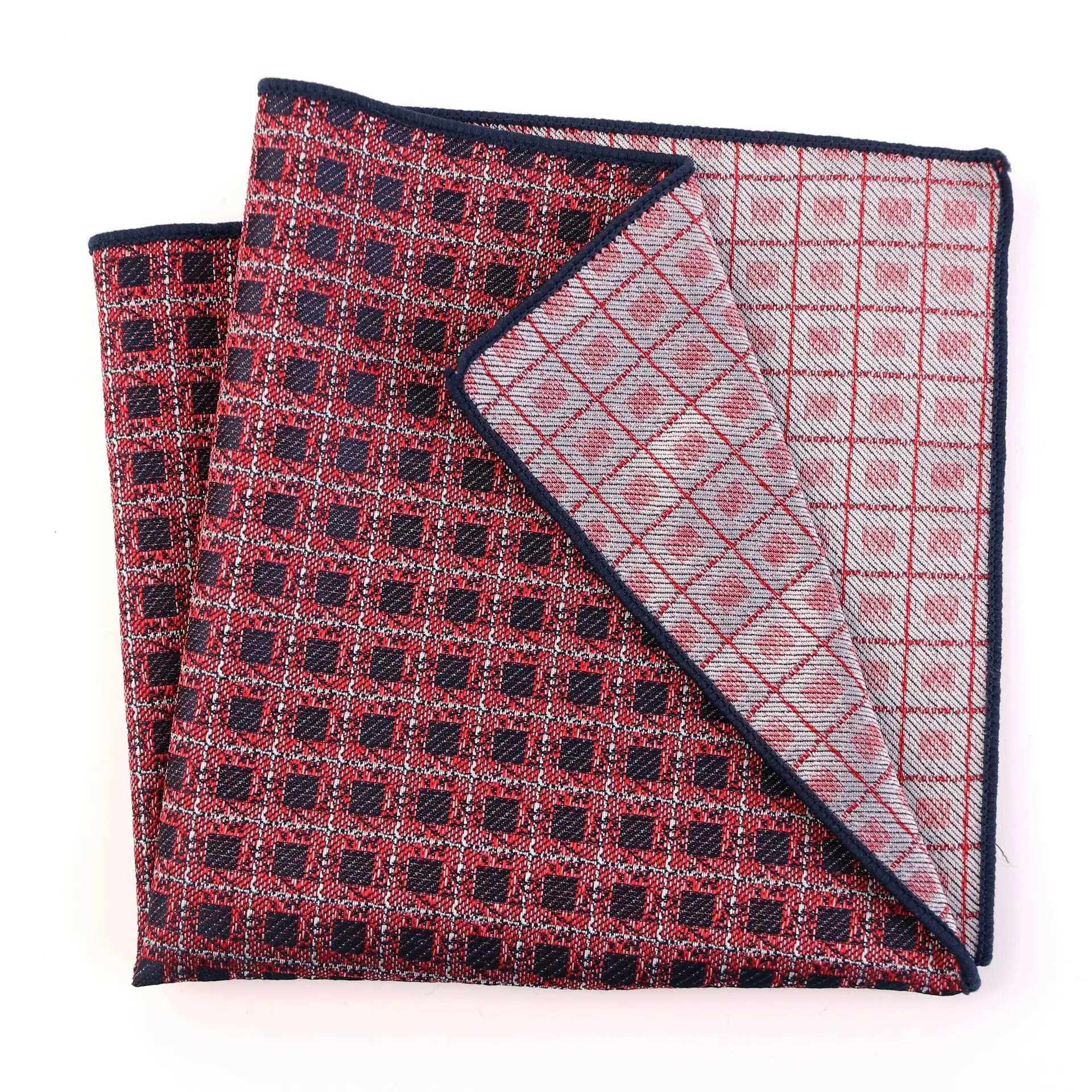 Wine Wedding Handkerchief For Mens Suit Pocket Square Wine Red Paisley Stripe Hanky Wedding Women Men Handkerchief AccessoriesX240921